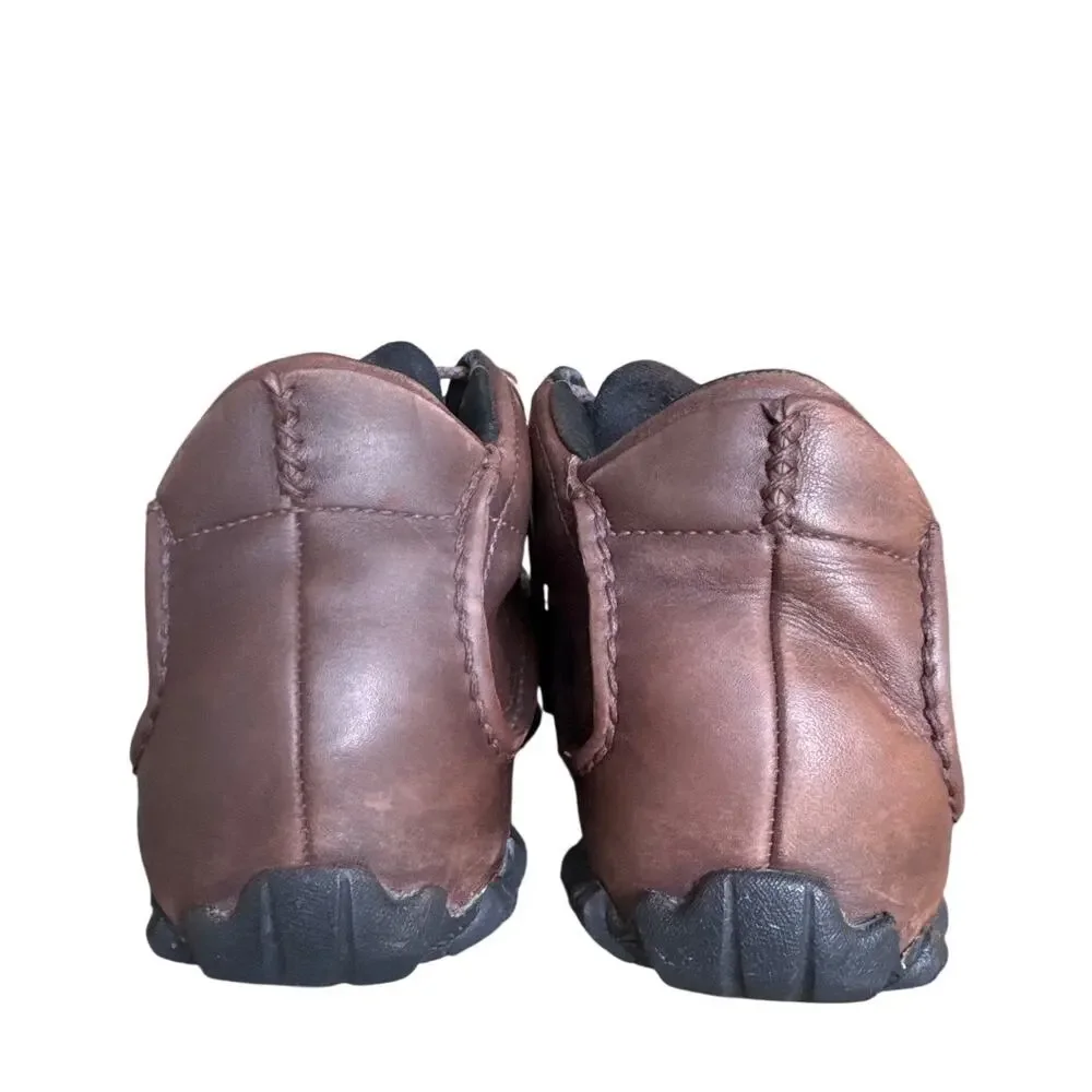 Patagonia Ranger Leather Hiking Shoes Mens 7.5 Brown Vibram Polartec Waterproof